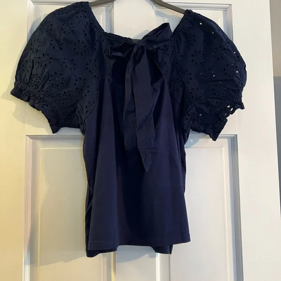 Womens J.Crew Navy Top - Picture 2 of 6